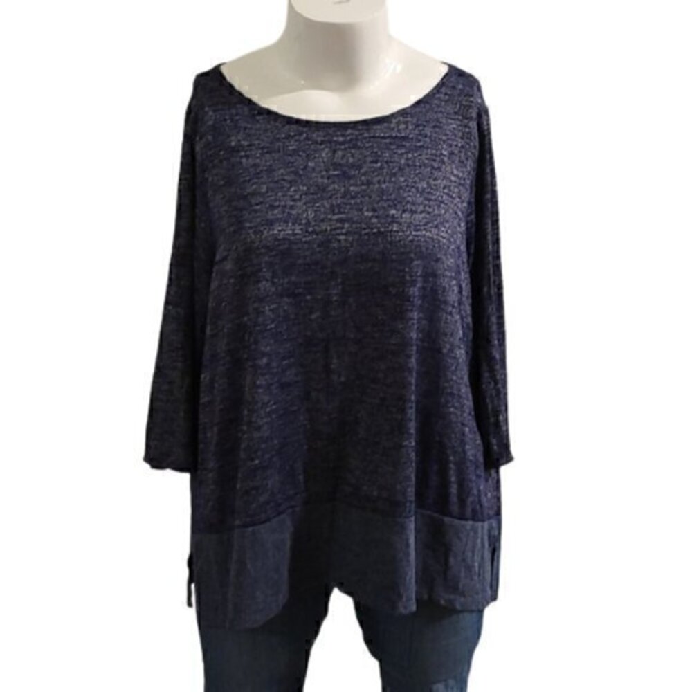 [Lane Bryant] Blue 3/4 Sleeve Top - Size 22/24